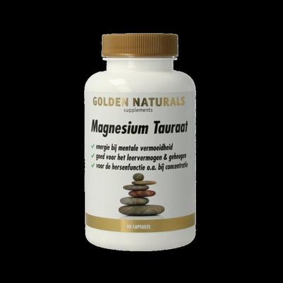Golden Naturals Magnesium tauraat 90 Vegetarische capsules