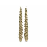 Dinerkaars Kerstboom Goud 25cm 2st - thumbnail