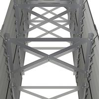 Plantenbak 224x40x68 cm gepoedercoat staal grijs - thumbnail