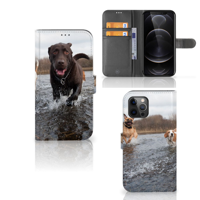 Apple iPhone 12 Pro Max Telefoonhoesje met Pasjes Honden Labrador - thumbnail