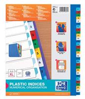 Tabbladen Oxford A4+ 11-gaats 1-31 PP kleur | 25 stuks - thumbnail