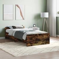 Bedframe met hoofd- en voeteneinde gerookt eiken 120x190 cm - thumbnail