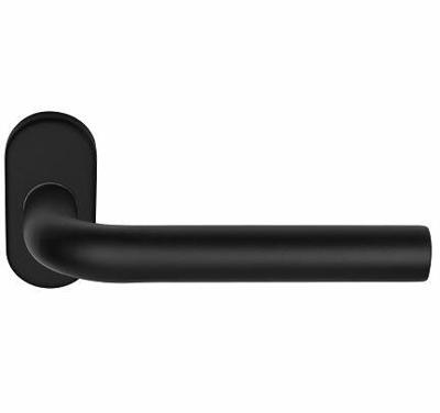 Formani Basics LB3-19B32 deurkruk dubbel geveerd op ovale rozet - mat zwart