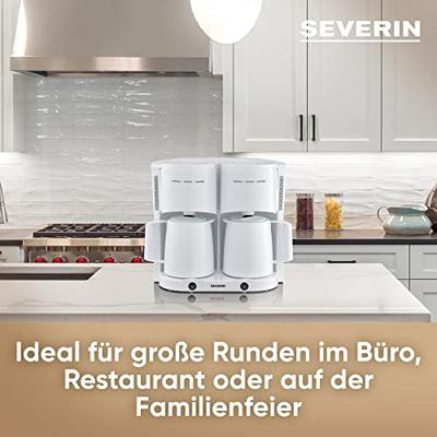 Severin KA 9314 Koffiezetapparaat Wit Capaciteit koppen: 16 Met thermoskan
