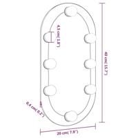 VidaXL Spiegel met led-verlichting 40x20 cm glas ovaal - thumbnail