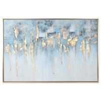 Schilderij Home ESPRIT Blauw Wit Abstract Modern 187 x 3,8 x 126 cm - thumbnail