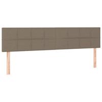 Boxspring met matras stof taupe 200x200 cm - thumbnail