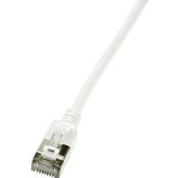 LogiLink CQ9071S RJ45 Netwerkkabel, patchkabel CAT 6A U/FTP 5.00 m Wit Extreem dun, Vlambestendig, Flexibel, Folie afscherming, Halogeenvrij, Snagless, - thumbnail