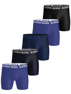 Bjorn Borg 5-pack heren boxershort - Sports Microfiber - XL - Blauw - Onderbroek heren heren heren heren heren heren heren heren heren heren heren