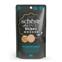 Schesir After Dark, smaak kip met kwarteleitjes, Velvet Mousse, compleet natvoer voor volwassen katten, 12 zakjes à 80 g - thumbnail