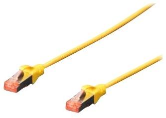 Digitus DK-1644-100/Y RJ45 Netwerkkabel, patchkabel CAT 6 S/FTP 10.00 m Geel Halogeenvrij, Verdraaide paren, Snagless, Vlambestendig 1 stuk(s)