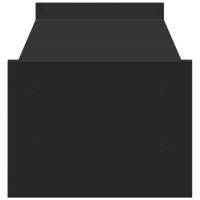 VidaXL Monitorstandaard 100x27x20 cm bewerkt hout zwart - thumbnail