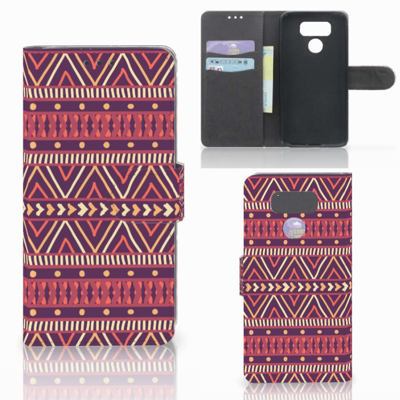 LG G6 Telefoon Hoesje Aztec Paars
