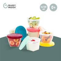 Set van 6 hermetisch afsluitbare bakjes 180 ml BABYMOOV Babydol set van 6 - thumbnail