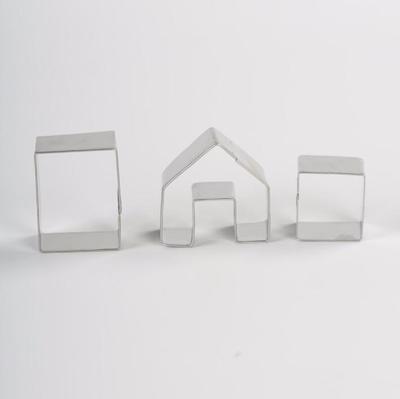 5 stuks Christmas Gingerbread huis koekje Cutter set roestvrijstaal cookie Mould (BXG6254)