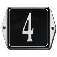 Emaille huisnummer oor tweekleurig - Emaillebordje - thumbnail