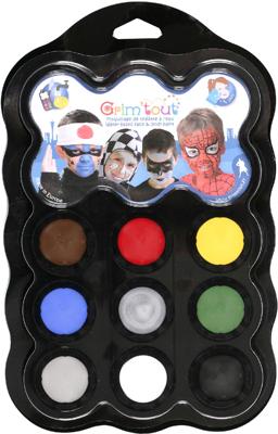Grim&apos;tout schminkpalet Helden, 9 kleuren