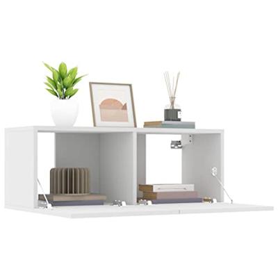 Tv-meubels 2 st 80x30x30 cm bewerkt hout wit