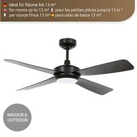 Lucci AIR Slipstream Plafondventilator 22 W (Ø x h) 107 cm x 33 cm Zwart Met afstandsbediening - thumbnail