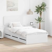 Bedframe met hoofdeinde Wit 90 x 190 cm Geconstrueerd hout - thumbnail