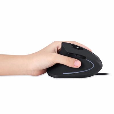 Perixx Perimice-513L Ergonomische muis USB Optisch Zwart 5 Toetsen 2000 dpi Ergonomisch