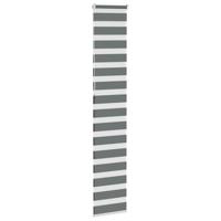 VidaXL Zebra rolgordijn 40x230 cm stofbreedte 35,9 cm donkergrijs - thumbnail