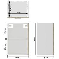 Hangkast 40x31x60 cm bewerkt hout sonoma eikenkleurig - thumbnail