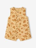 Zwemshort in linnen look voor baby's okergeel - thumbnail