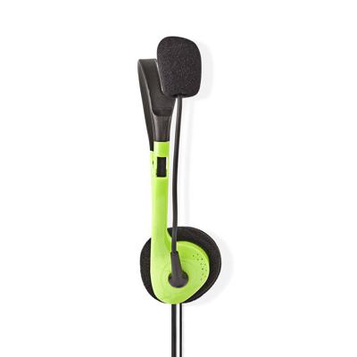 Nedis CHST100GN Pc-headset On-ear 2x 3,5 Mm Connectoren 2,0 M Groen - thumbnail