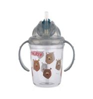 Nuby Antilekbeker 240ml grijs 12+ maanden (1 st) - thumbnail