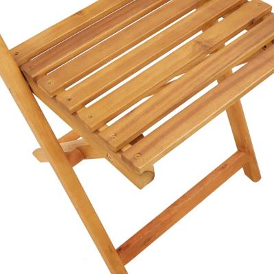 Tuinstoelen 8 st inklapbaar poly rattan en massief hout beige - thumbnail
