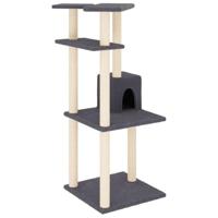 VidaXL Kattenmeubel met sisal krabpalen 123 cm donkergrijs - thumbnail