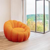 Kare Design Peppo Bloom Draaifauteuil oranje - thumbnail