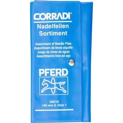 PFERD TOOLS 12314082 CORRADI naaldvijlenset Zwitserse kap 1 in PVC-roltas Lengte 160 mm 1 stuk(s)