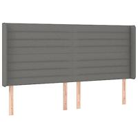 Boxspring met matras en LED stof donkergrijs 180x200 cm - thumbnail