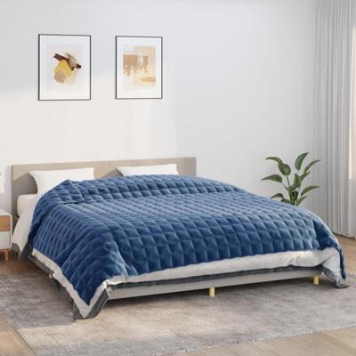 VidaXL Verzwaringsdeken 235x290 cm 15 kg stof blauw VidaXL Verzwaringsdeken 235x290 cm 15 kg stof blauw