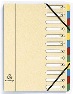 Exacompta voorordner Harmonika, 12 vakken, geassorteerde kleuren