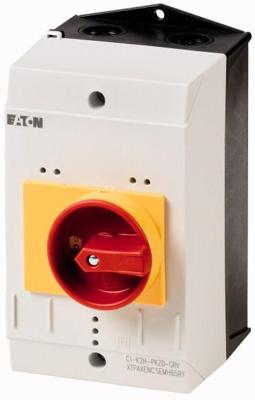 Eaton CI-K2-PKZ0-GRV 219656 Lege behuizing Met NOT-AUS schakelaar (l x b x h) 130 x 100 x 160 mm Grijs, Rood, Geel 1 stuk(s)