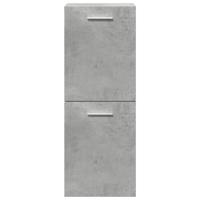 3-delige Badkamermeubelset bewerkt hout betongrijs - thumbnail