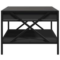 Salontafel met Infinity LED 70x50x38 cm zwart - thumbnail