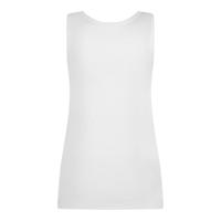 Dames singlet / Hemd - 32286 - Biologisch katoenen onderhemd - Brede bandjes - Wit - Zwart - Huidskleur - thumbnail