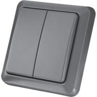 Draadloze buiten wandschakelaar dubbel, AGST8802 - thumbnail