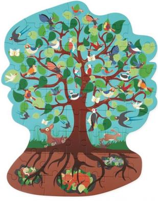 Scratch legpuzzel Vogelboom junior 60 cm groen 58 stukjes Scratch legpuzzel Vogelboom junior 60 cm groen 58 stukjes