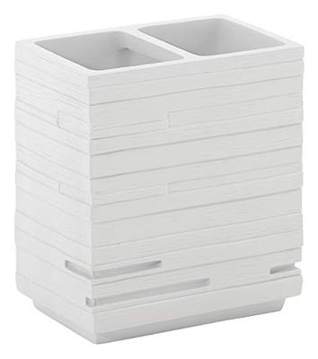 Tandenborstelhouder Sapho Quadrotto Vrijstaand 11.5x10.2x6.2 cm Polyresin Wit Sapho