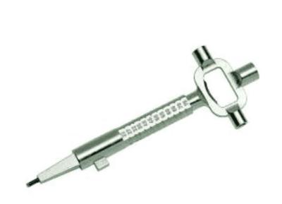 Bouwsleutel universeel staal met inbus aansluitingen