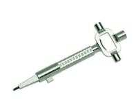 Bouwsleutel universeel staal met inbus aansluitingen - thumbnail