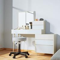 Monzana Bureaustoel - draaistoel - kruk - met - gestoffeerde - zitting - in - zwart - thumbnail