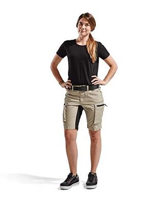Blåkläder Dames Service Short met stretch 71491845 | Stone/Zwart | Maat 50 - 7330509535424