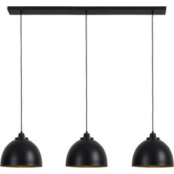 Light & Living Hanglamp 'Kylie' 3-Lamps, mat zwart-goud Light & Living Hanglamp 'Kylie' 3-Lamps, mat zwart-goud