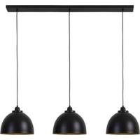 Light & Living Hanglamp 'Kylie' 3-Lamps, mat zwart-goud - thumbnail